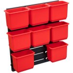 Qbrick system - container set nr. 2 paroi d'atelier 39 x 35 cm avec 8 �tag�res pour valises system one ...