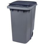 Conteneur 2 roues gris - gris 340 litres vidage par prise frontale - sn rossignol