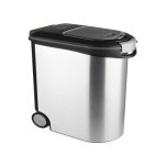 Curver - conteneur a croquettes pour chien 12 kg - 35l - aspect m�tal