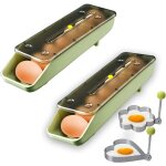 Conteneur d'oeufs r�frig�rateur pack de 2, porte - oeufs r�frig�rateur, bac de rangement d'oeufs, rangement ...