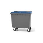 Rayonnage direct - conteneur poubelle 660 litres  prhension frontale - couleur du couvercle vert kaki ...