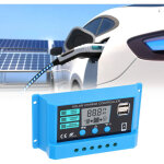Contr�leur de charge solaire photovolta�que 12 v 24 v, faible consommation adaptative, �cran lcd, contr�leur ...