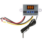 Contr�leur de temp�rature �lectronique avec affichage led, sonde ntc �tanche, plage - 50 � 110 �c, thermostati ...