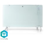 Convecteur intelligent nedis wifihtpl20fwt avec thermostat wi - fi panneau avant en verre 2000 w blanc ...