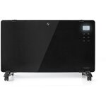 Convecteur  panneau en verre nedis htpl20fbk thermostat affichage lcd 2 rglages de chaleur montage ...
