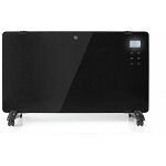 Convecteur  panneau en verre nedis htpl20fbk thermostat affichage lcd 2 rglages de chaleur montage ...