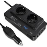 Convertisseur transformateur chargeur pour voiture 12v 220v, 200 w prise allume cigare onduleur de voiture ...