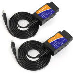 Lot de 2, d�tecteur de d�fauts de voiture ? lit et efface les codes d'erreur en 3 minutes scanner elm327 ...