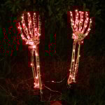 Clairage de chemin, piquets de fête décorations extérieures halloween en forme de mains de squelette ... Clairage de chemin, piquets de fête décorations extérieures halloween en forme de mains de squelette ...
