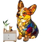 Lampe en vitrail animal - lampe chat en vitrail vintage veilleuse de chevet en forme d'animal faite  ...