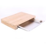 Cook concept - planche  dcouper en bambou avec tiroir intgr 38 x 26 cm