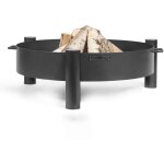 Cookking - acier plaque � feu ha�ti � 60cm noir � 68x30 cm