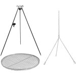 Cookking - barbecue pivotant en acier avec manivelle & accessoires