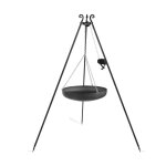 Cookking - wok suspendu sur tr�pied, acier naturel, manivelle inclue 111021