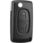 Coque de cl� 2 boutons ce0523 pliable pour peugeot 207 / 308 / 407 et citro�n c3 / c4 / c5 ? noir, 1 ...