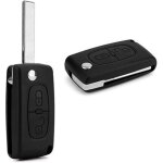 Coque de cl� compatible avec citro�n c2 c3 c4 c5 picasso 2 boutons peugeot 107 206 207 307 308 406 407 ...