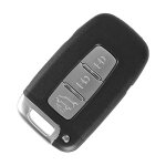 Coque cl� pour hyundai ix20 ix35 elantra veloster kia picanto rio venga - 3 boutons - plip t�l�commande ...