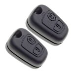 Coque de clé sans lame pour peugeot 206 berline boîtier de clé de voiture à deux boutons, coque de clé ... Coque de clé sans lame pour peugeot 206 berline boîtier de clé de voiture à deux boutons, coque de clé ...