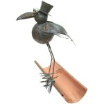 Dandibo - corbeau en mtal dcoration de toit pour la gouttire 50 cm 8913 figurine oiseau en mtal