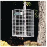 Corbeille  dchets h400xl430xp210 mm 27 l grillage mtallique galvanis avec fond perc