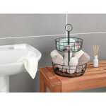 Corbeille � fruits 2 niveaux wenko panier � fruits, pani�re d�corative � poser sur le plan de travail ...