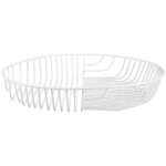 Corbeille � fruits en m�tal crossways blanc mat
