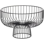 Corbeille en métal sur pied 28cm noir - 5five Corbeille en métal sur pied 28cm noir - 5five