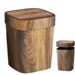 Corbeille � ordures en bois, poubelle rectangle r�fectoire anti odeur de 12
