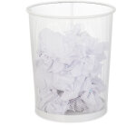 Corbeille � papier, bureau & chambre, ouverte, ronde, grille m�tallique, poubelle, m�tal, 35 x 29, 5 ...