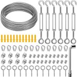 Corde en acier inoxydable  suspendre kit, 35m / 3mm pvc cble en acier inoxydable revtu avec tendeur ...
