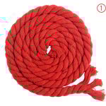Corde en coton tressée à 3 brins de 8 mm x 65. 5 pieds pour fil à tricoter artisanal (01 rouge) Corde en coton tressée à 3 brins de 8 mm x 65. 5 pieds pour fil à tricoter artisanal (01 rouge)
