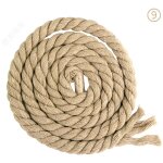 Corde en coton tresse  3 brins de 8 mm x 65. 5 pieds pour fil  tricoter artisanal (09 kaki)