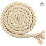 Corde en coton tressée à 3 brins de 8 mm x 65. 5 pieds pour fil à tricoter artisanal (15 beige) - zvd ... Corde en coton tressée à 3 brins de 8 mm x 65. 5 pieds pour fil à tricoter artisanal (15 beige) - zvd ...