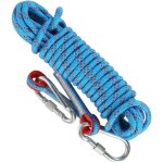 Corde escalade 10m avec 2 mousqueton escalade 8mm corde alpinisme corde de sauvetage incendie vacuation ...
