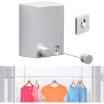 Corde � linge r�tractable pour balcon, 4, 2m acier inoxydable fil � linge r�tractable ext�rieur int�rieur ...
