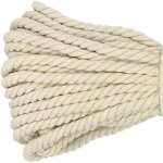 Corde macram�, corde �paisse grosse corde en coton tress�e?8mm x 20m beige