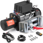 Corde de treuil electrique de recuperation du treuil 6120kg 12v avec telecommande pour atv utv (ligne ...