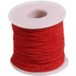 Cordon �lastique rouge de 0, 8 mm de diam�tre, 100 m de long, s�cable, haute r�sistance, pour la cr�ation ...