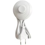 Cordon lectrique blanc avec interrupteur  pied et fiche 2 ples l. 3m tibelec