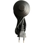 Cordon lectrique noir avec interrupteur  pied et fiche 2 ples l. 3m tibelec