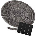 Cordon d'�tanch�it� pour chemin�e, gris, rouleau de 20 mm x 3 m, en fibre de verre non toxique, joint ...