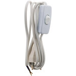 Cordon + interrupteur luminaire 1, 5m - blanc zenitech