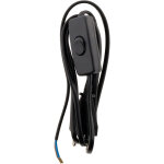 Cordon + interrupteur luminaire 1, 5m - noir zenitech