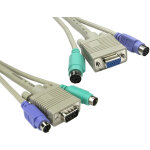 Cordon kvm, mle 2 mtr ps2, mle svga vers ps2 femelle, svga femelle, longueur 2m ( prix pour 1 )