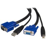 Cordon kvm vga / usb 2 - en - 1 (type a et type b) - 1. 8 m�tre