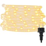 Cordon lumineux avec 1200 led blanc chaud 50 m pvc cfw722921