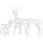 Cordon lumineux de no�l 3 pcs rennes 229 led vidaxl