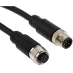 Cordon rs pro 8 conducteurs , m12 femelle vers fiche mle droite m8 mle, 2m ( prix pour 1 )