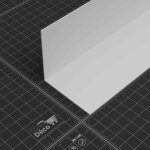 Mon marché déco - cornière pvc 60 x 60 mm - longueur 2. 50 m - blanc - lot de 5 Mon marché déco - cornière pvc 60 x 60 mm - longueur 2. 50 m - blanc - lot de 5
