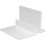 Corni�res pvc blanc 2m - profil�s � chambre creuse, hauteur du bord 6 - 7mm - hj: 70x140mm - 770 / 140 ...